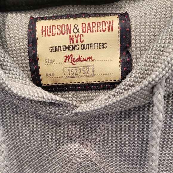 Hudson and Barrow NYC Gray long sleeve  pullover Hoodie - Picture 3 of 7
